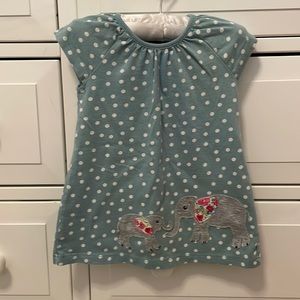 3-6 mos Baby Boden polka dots and elephant print dress